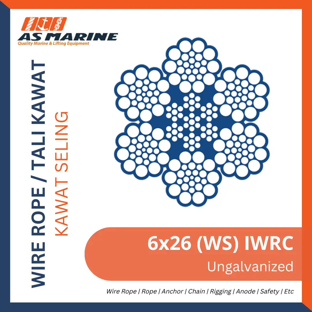 Wire Rope 6x26 (WS) IWRC Ungalvanized